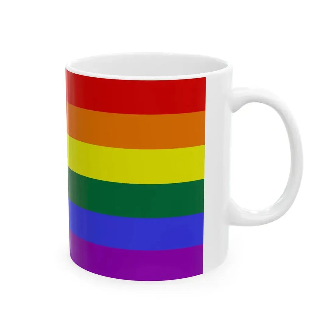 USA Lesbian Gay Bisexual Transgender flag (United States) White Coffee Mug - Go Mug Yourself