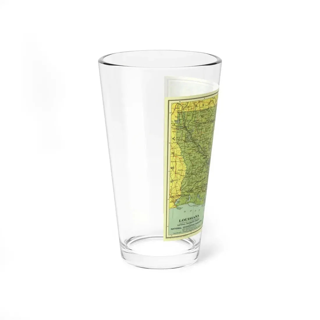 USA - Louisiana (1930) (Map) Pint Glass 16oz - Go Mug Yourself