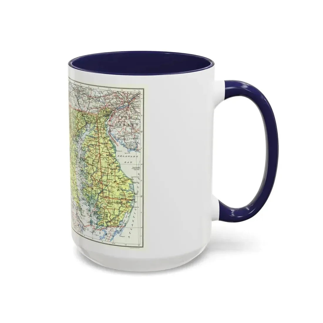 USA - Maryland, Delaware (1927) (Map) Accent Coffee Mug - Go Mug Yourself