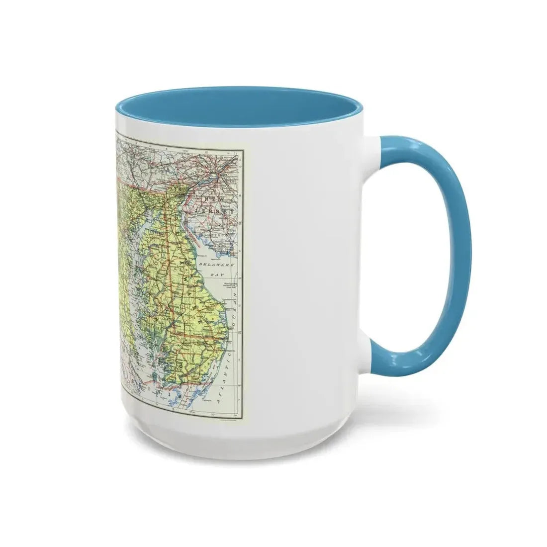 USA - Maryland, Delaware (1927) (Map) Accent Coffee Mug - Go Mug Yourself