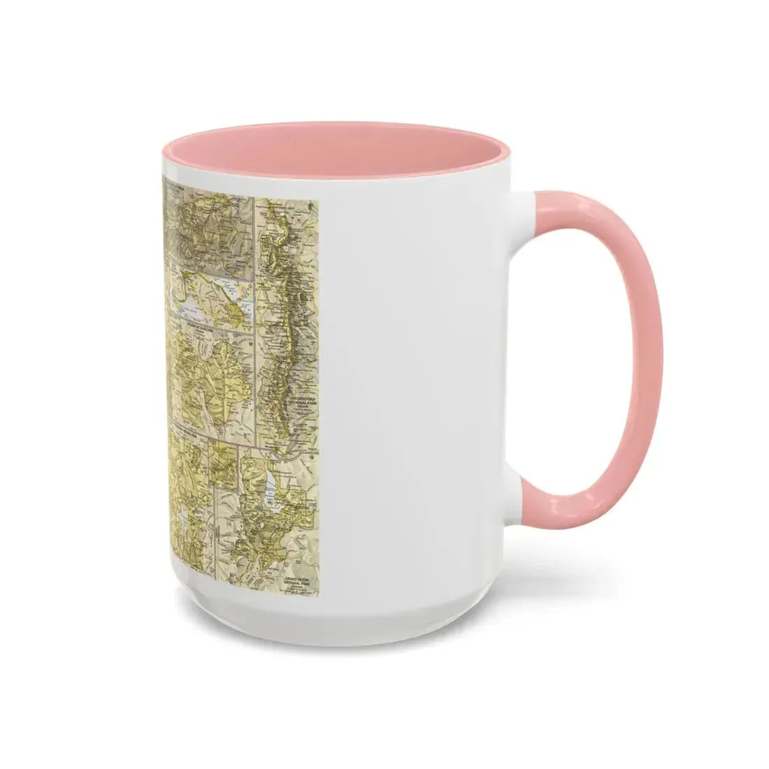 USA - National Parks and Historic Sites 2 (1958) (Map) Accent Coffee Mug - Go Mug Yourself