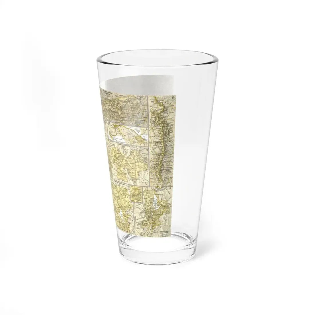 USA - National Parks and Historic Sites 2 (1958) (Map) Pint Glass 16oz - Go Mug Yourself