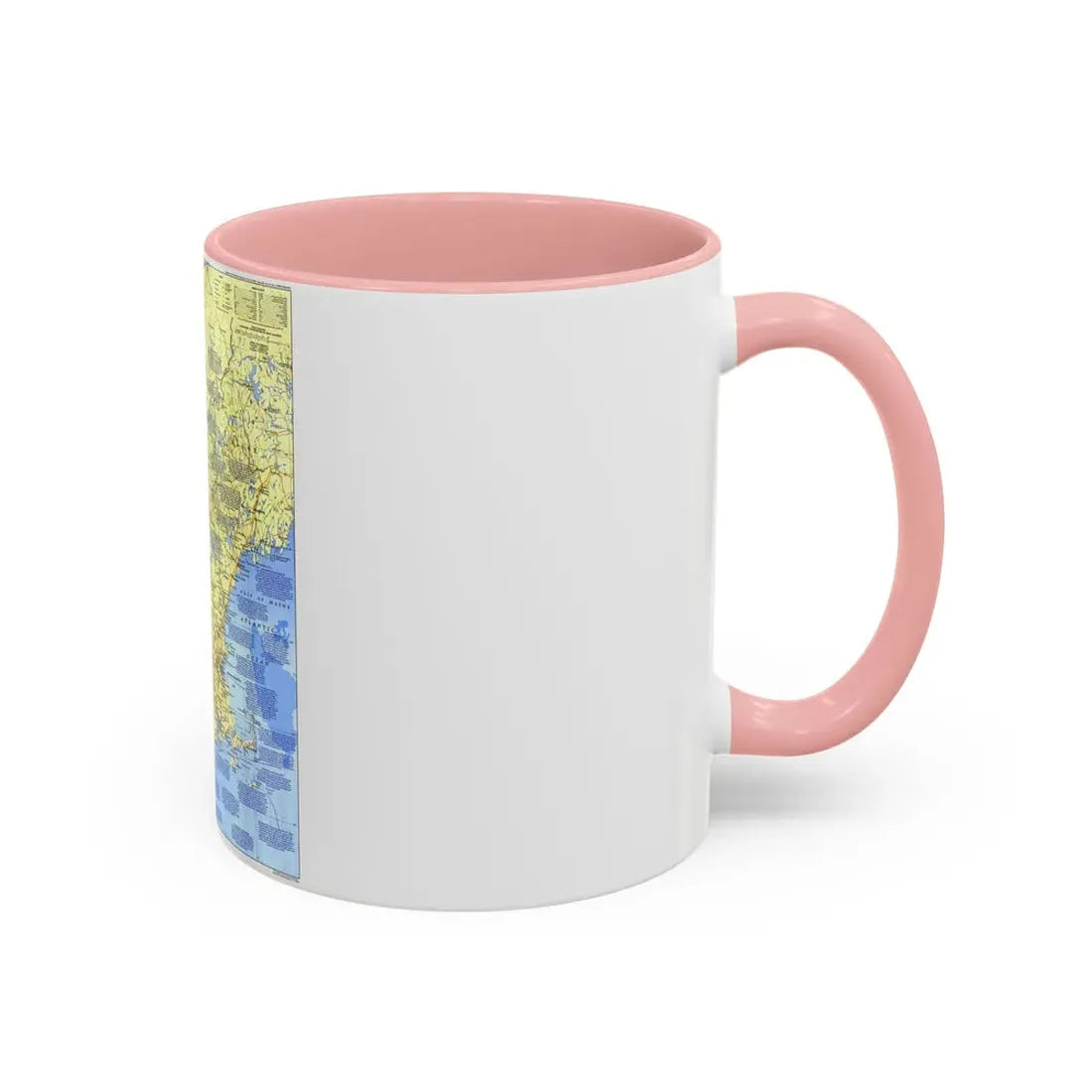 USA - New England 1 (1987) (Map) Accent Coffee Mug - Go Mug Yourself