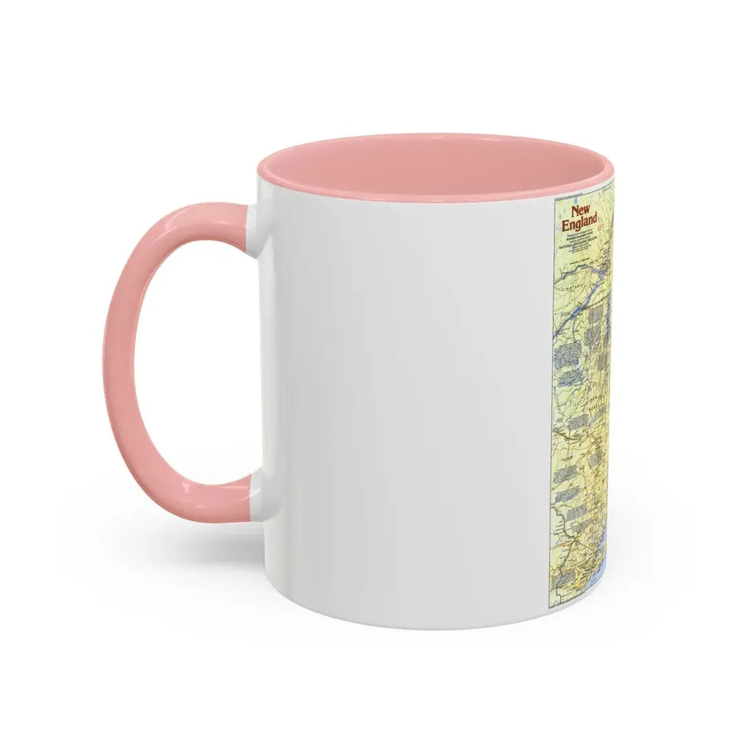 USA - New England 1 (1987) (Map) Accent Coffee Mug - Go Mug Yourself