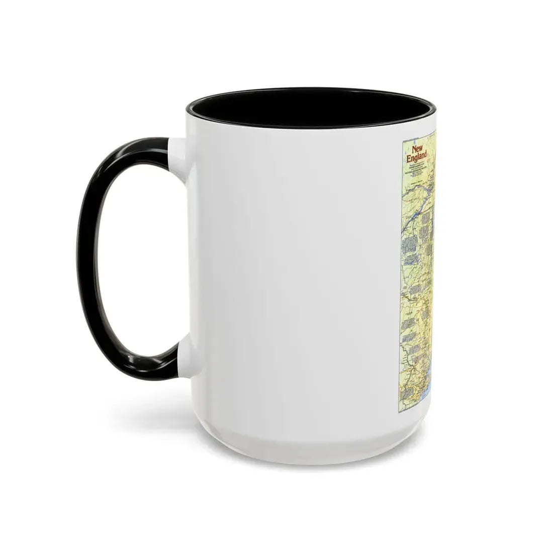 USA - New England 1 (1987) (Map) Accent Coffee Mug - Go Mug Yourself