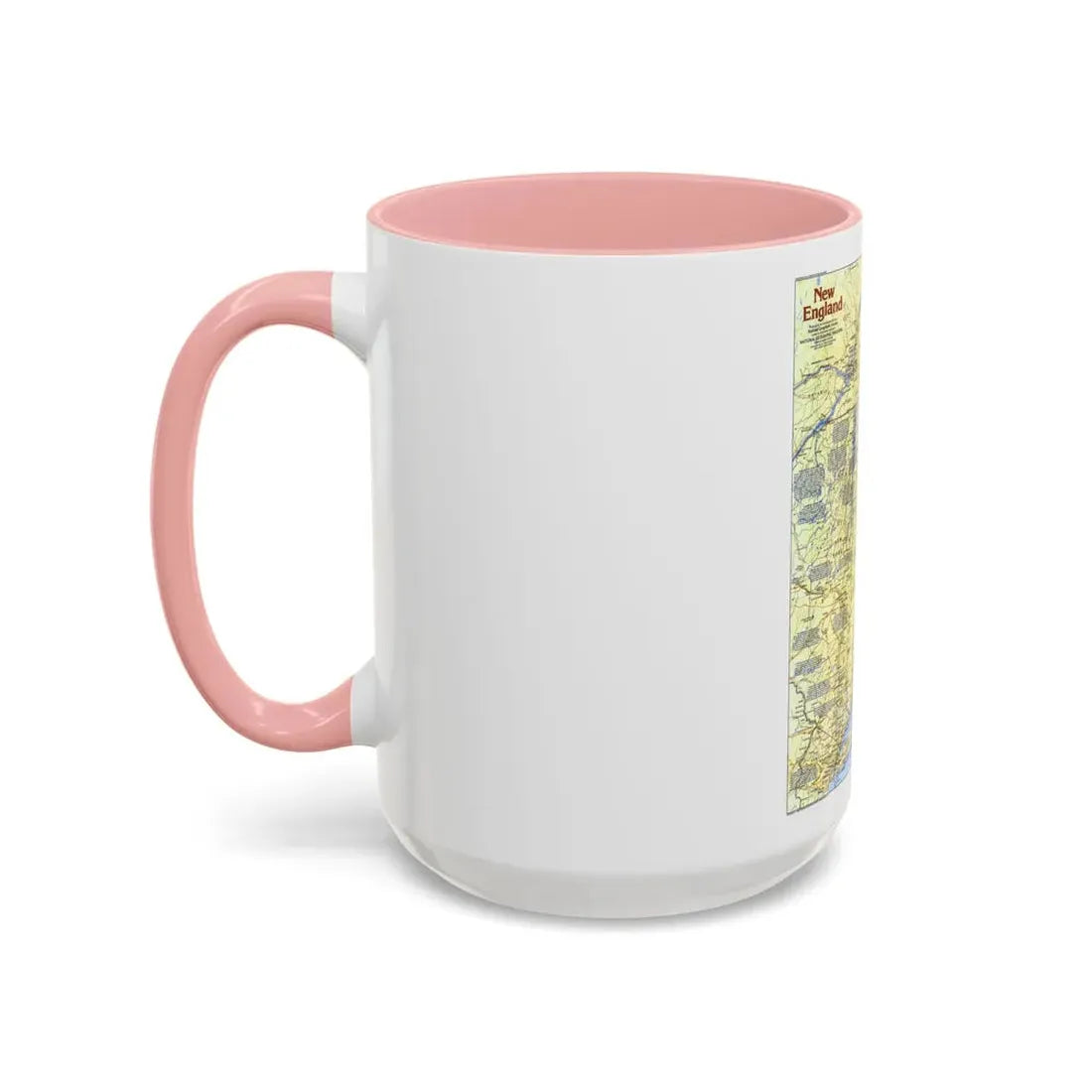 USA - New England 1 (1987) (Map) Accent Coffee Mug - Go Mug Yourself