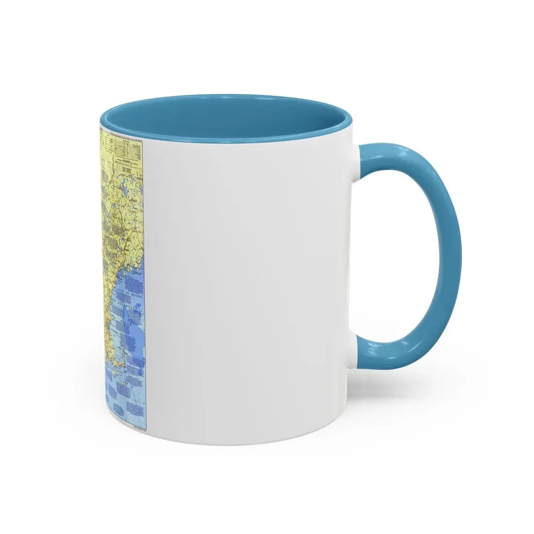 USA - New England 1 (1987) (Map) Accent Coffee Mug - Go Mug Yourself
