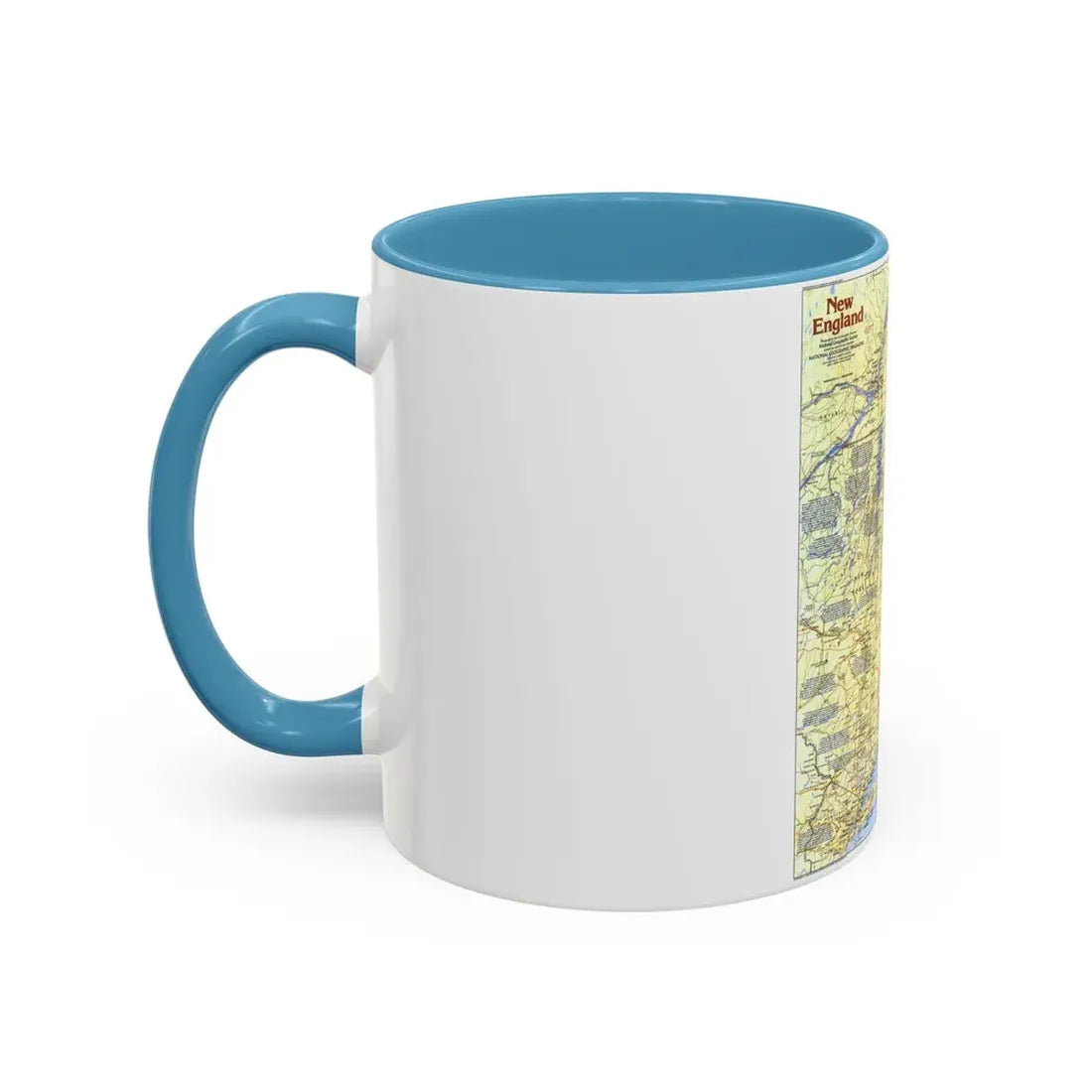 USA - New England 1 (1987) (Map) Accent Coffee Mug - Go Mug Yourself