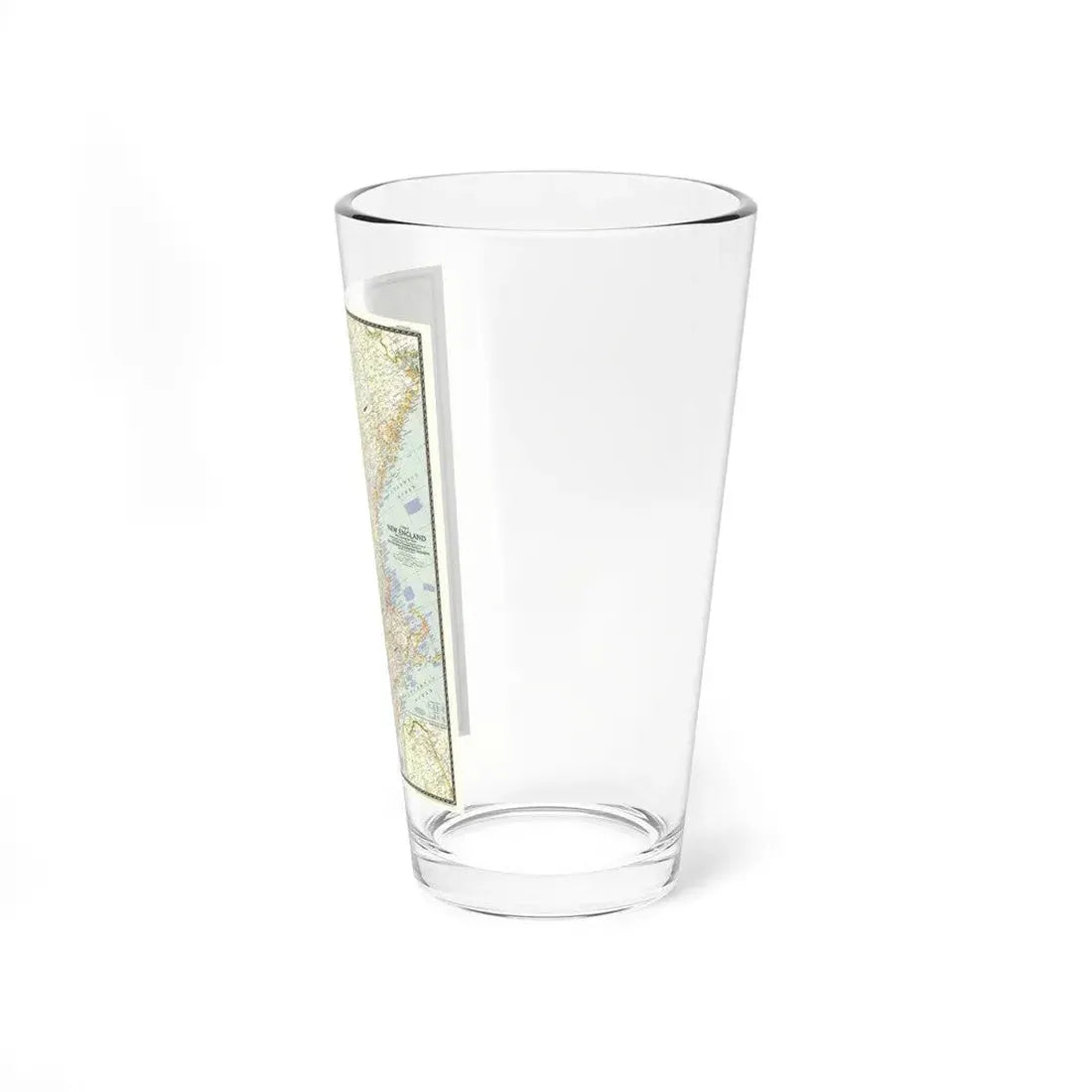 USA - New England (1955) (Map) Pint Glass 16oz - Go Mug Yourself