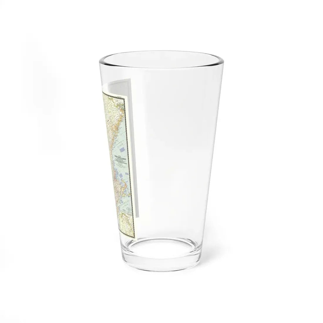 USA - New England (1955) (Map) Pint Glass 16oz - Go Mug Yourself