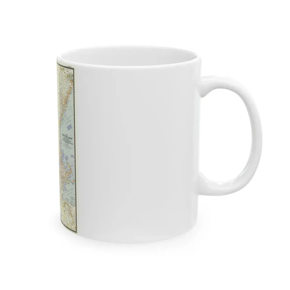 USA - New England (1955) (Map) White Coffee Mug - Go Mug Yourself