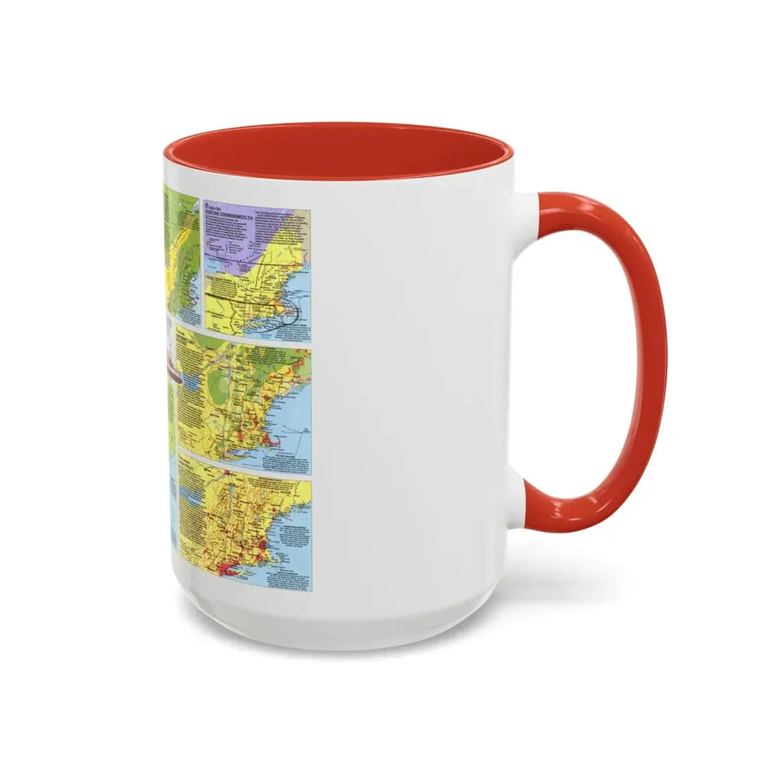 USA - New England 2 (1987) (Map) Accent Coffee Mug - Go Mug Yourself