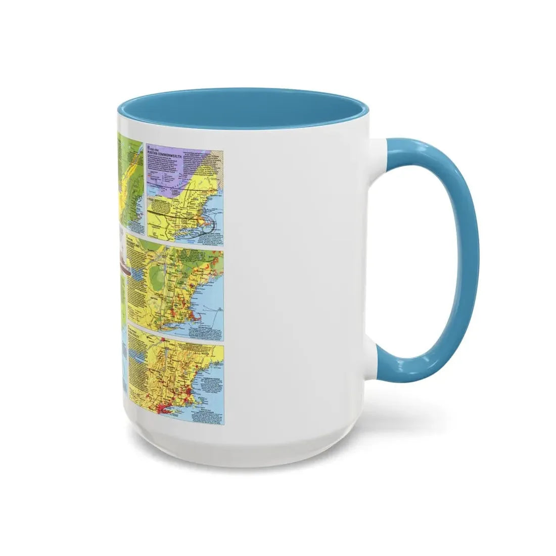 USA - New England 2 (1987) (Map) Accent Coffee Mug - Go Mug Yourself