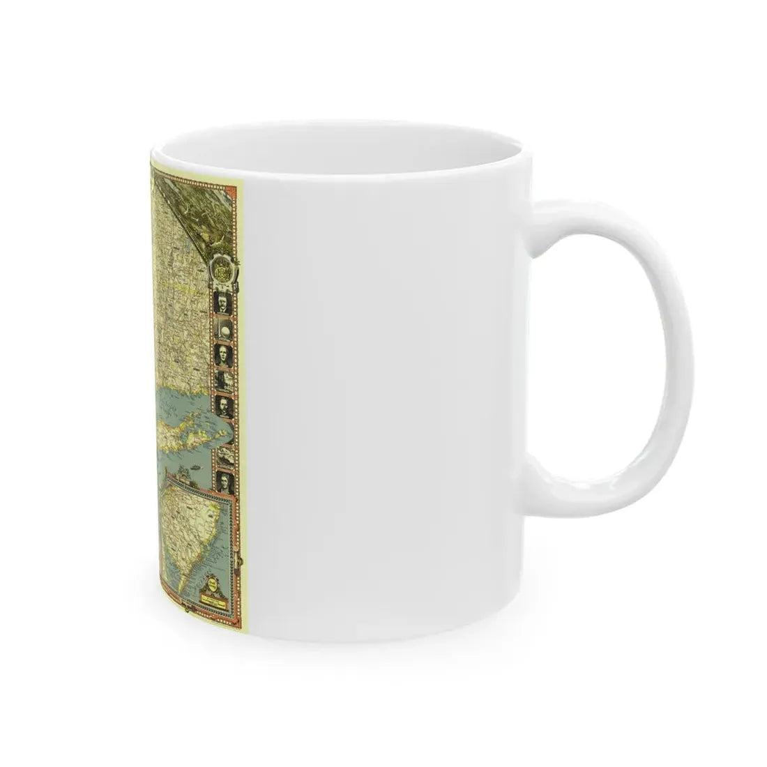 USA - New York City (1939) (Map) White Coffee Mug - Go Mug Yourself