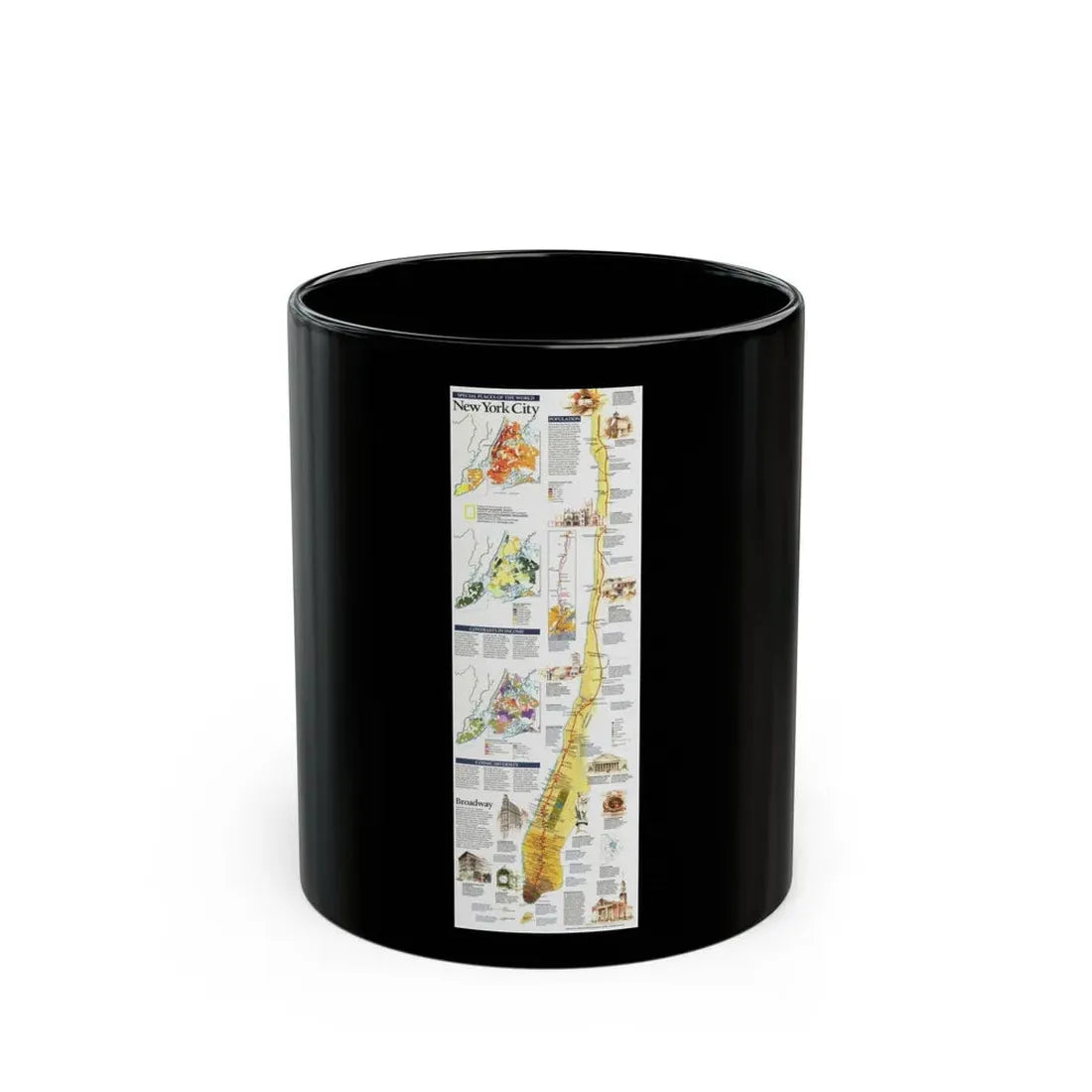 USA - New York City (1999) (Map) Black Coffee Mug 11oz - Go Mug Yourself