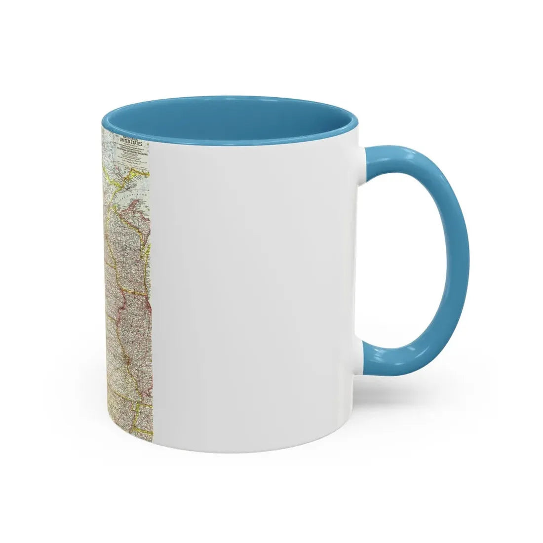 USA - North Central (1958) (Map) Accent Coffee Mug - Go Mug Yourself