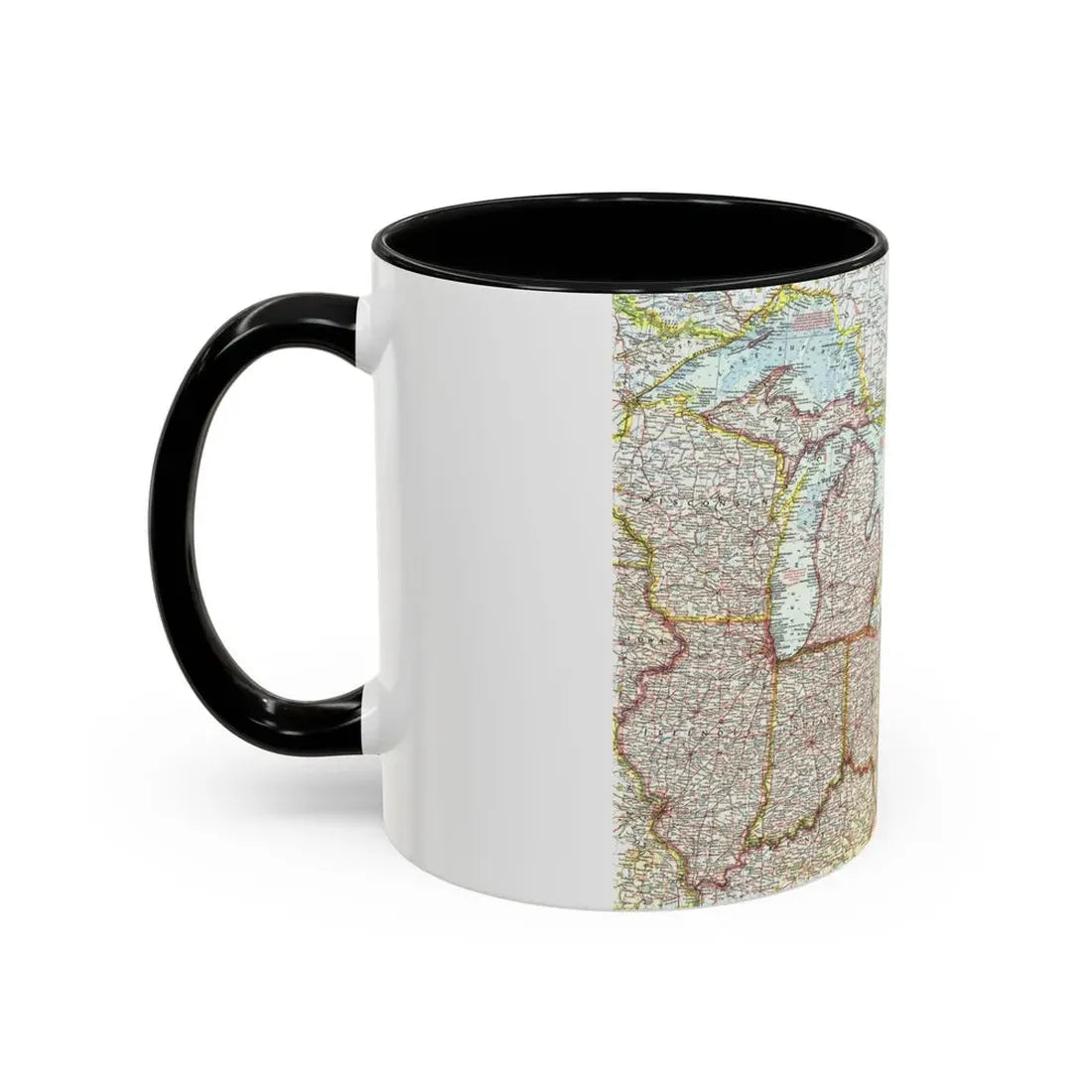 USA - Northeastern & Great Lakes (1959) (Map) Accent Coffee Mug - Go Mug Yourself