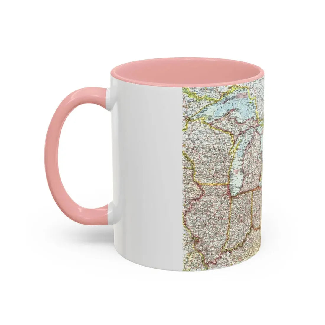 USA - Northeastern & Great Lakes (1959) (Map) Accent Coffee Mug - Go Mug Yourself