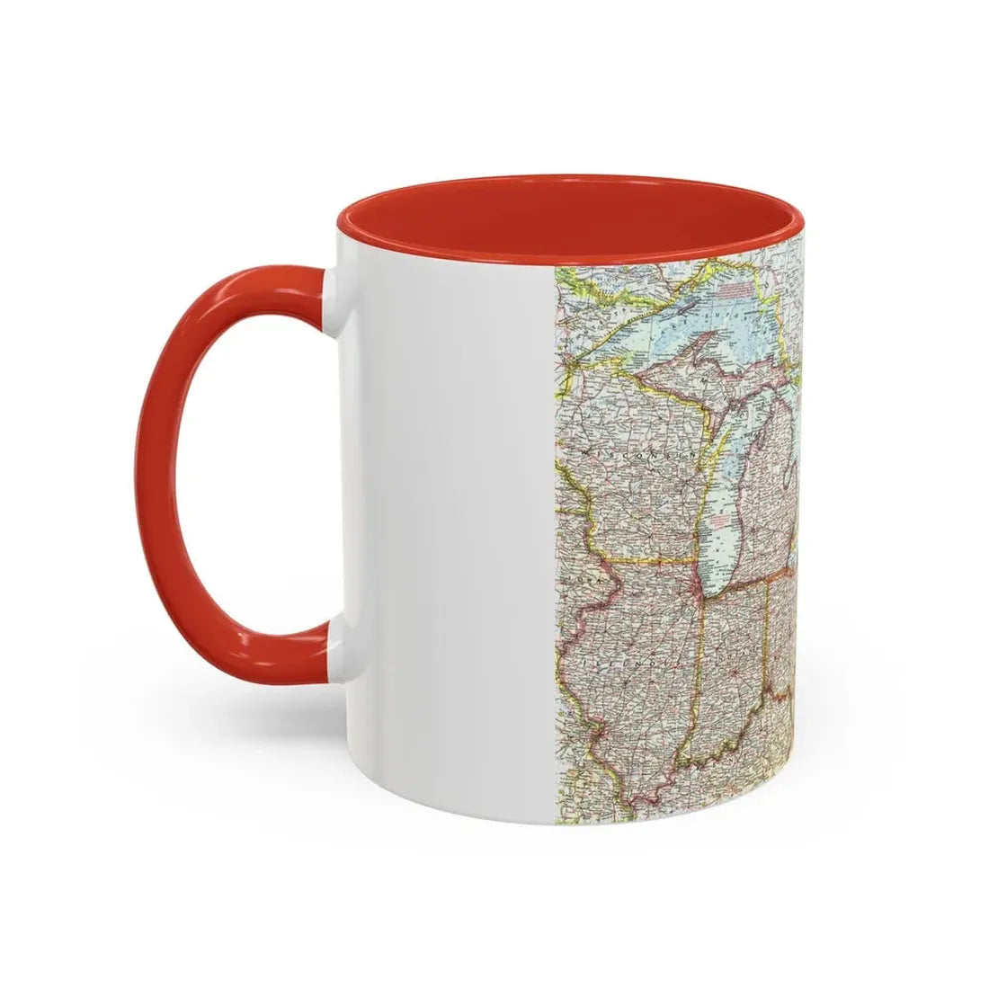 USA - Northeastern & Great Lakes (1959) (Map) Accent Coffee Mug - Go Mug Yourself