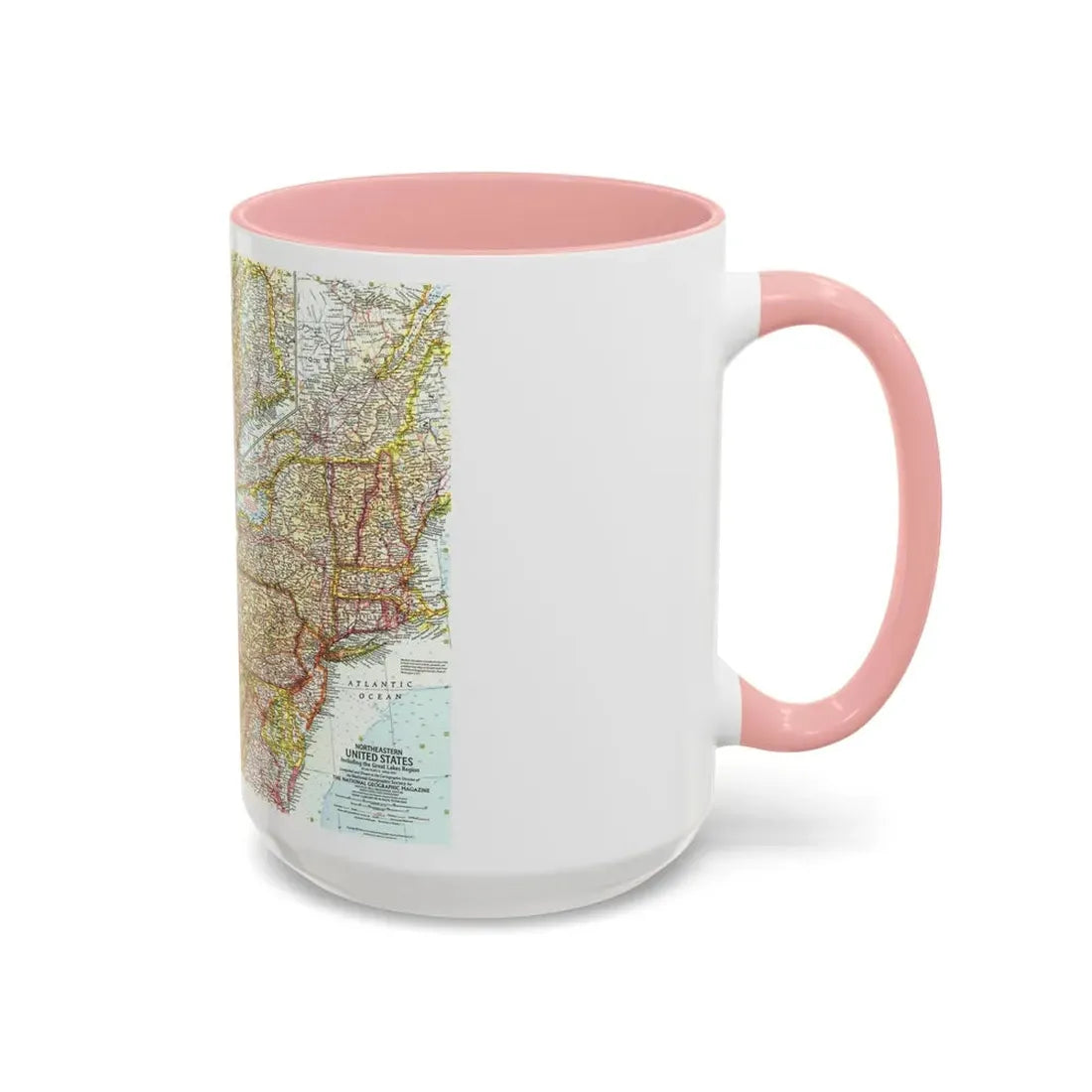 USA - Northeastern & Great Lakes (1959) (Map) Accent Coffee Mug - Go Mug Yourself