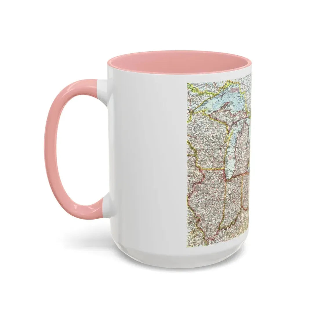 USA - Northeastern & Great Lakes (1959) (Map) Accent Coffee Mug - Go Mug Yourself