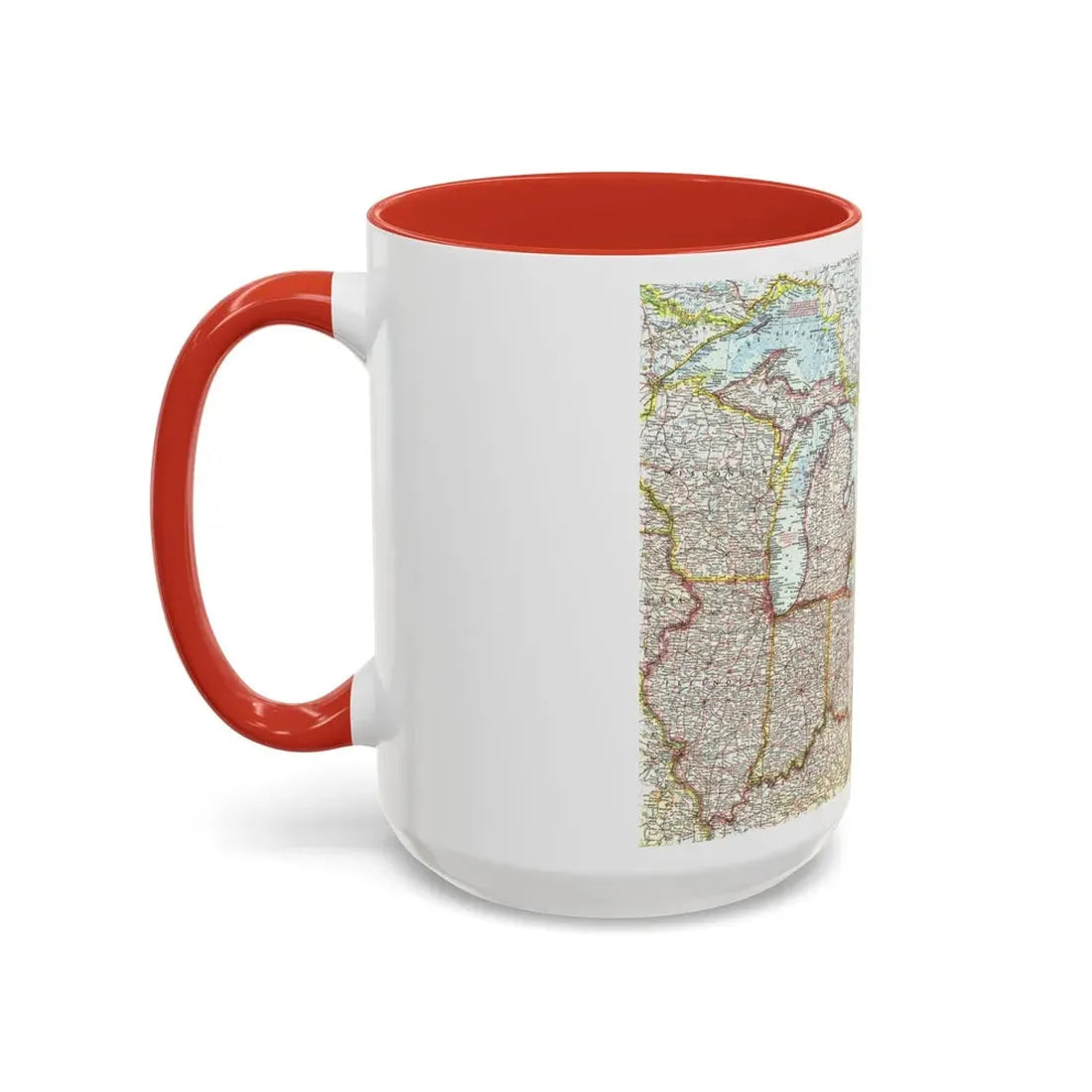 USA - Northeastern & Great Lakes (1959) (Map) Accent Coffee Mug - Go Mug Yourself