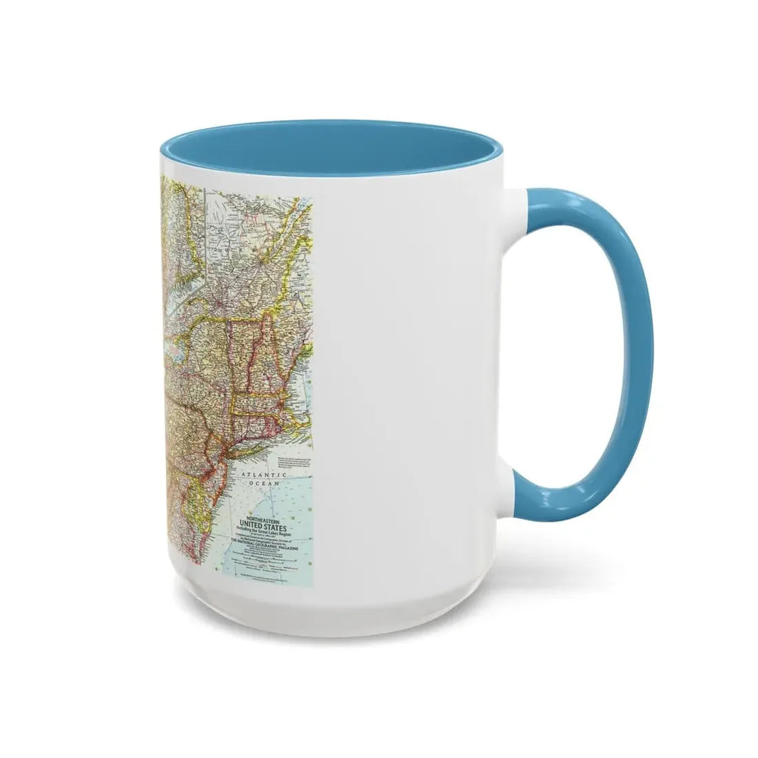 USA - Northeastern & Great Lakes (1959) (Map) Accent Coffee Mug - Go Mug Yourself