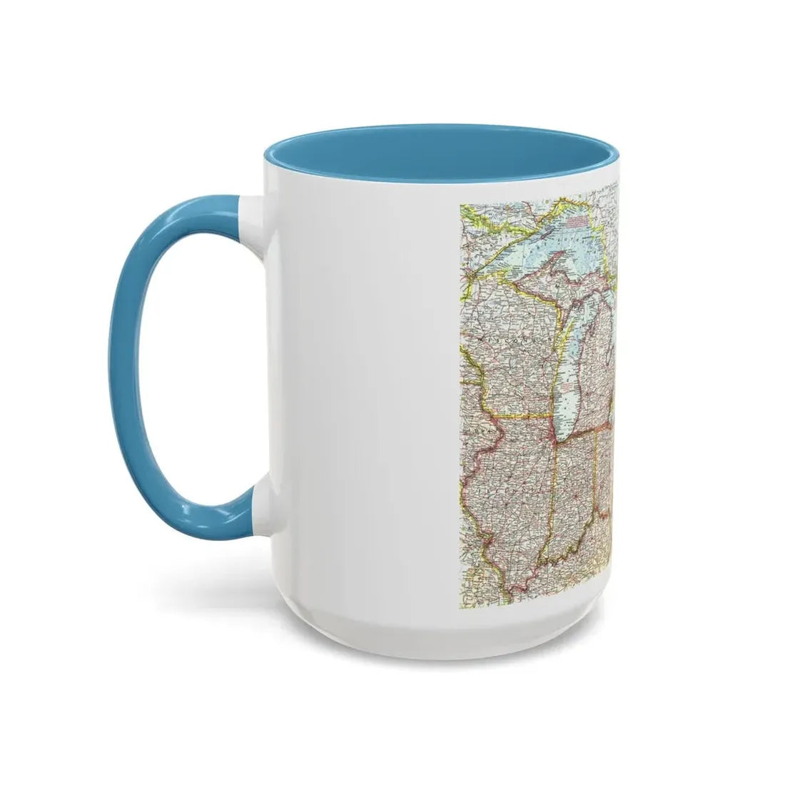 USA - Northeastern & Great Lakes (1959) (Map) Accent Coffee Mug - Go Mug Yourself