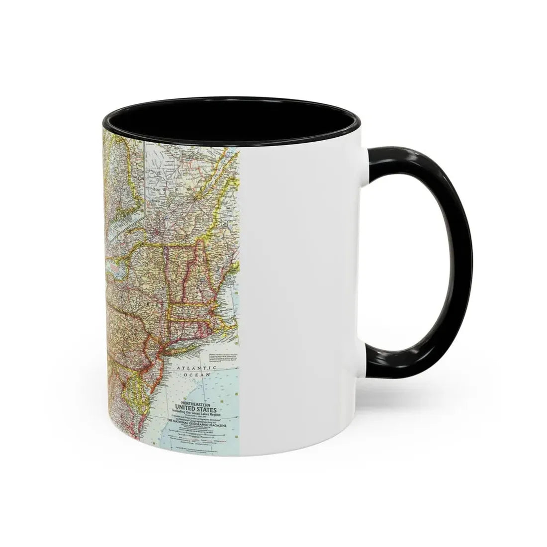 USA - Northeastern & Great Lakes (1959) (Map) Accent Coffee Mug - Go Mug Yourself