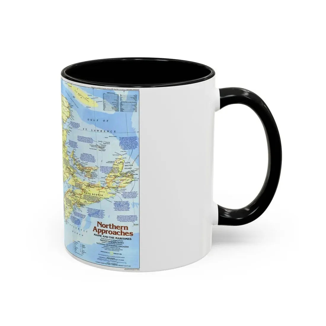 USA - Northern Approaches 1 (1985) (Map) Accent Coffee Mug - Go Mug Yourself