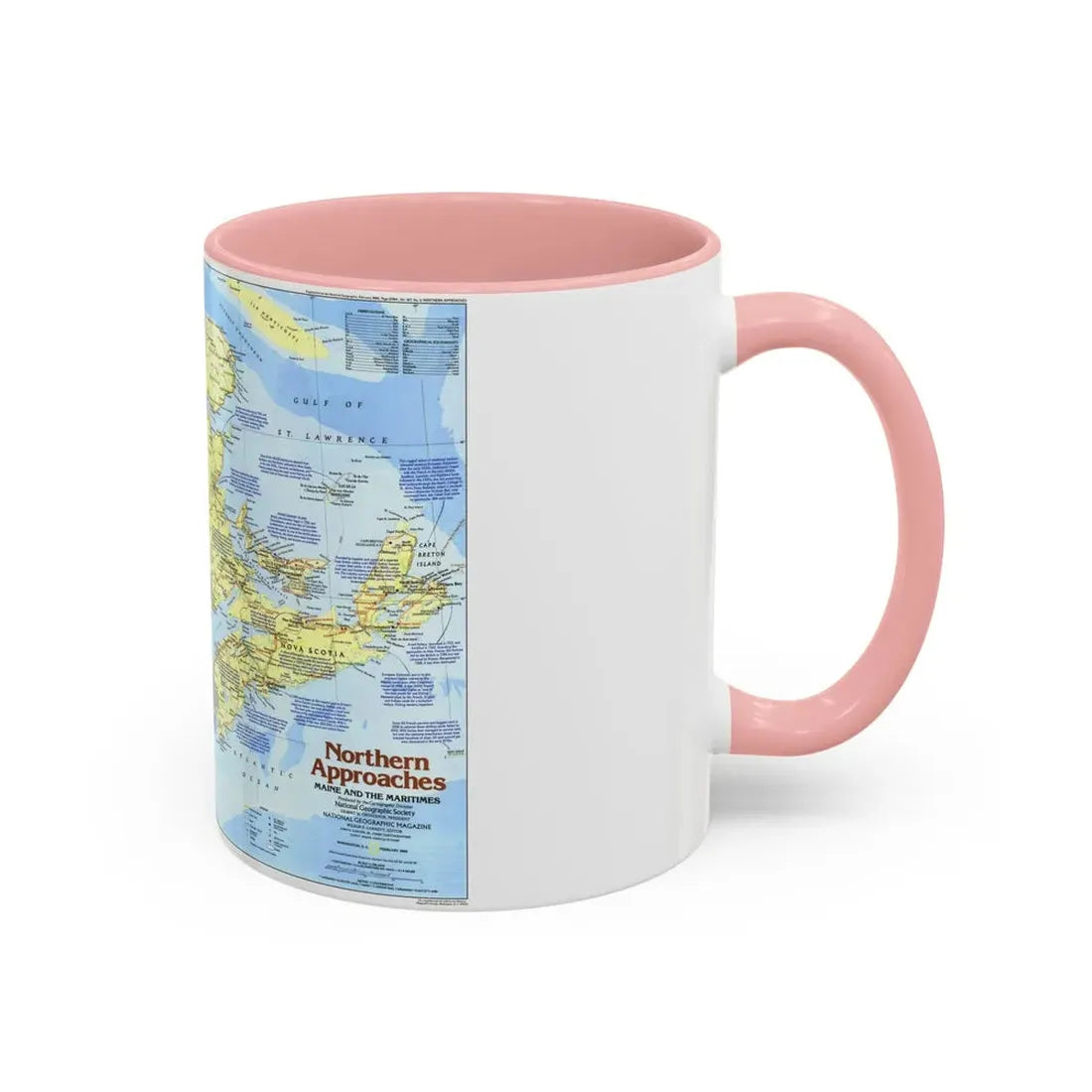 USA - Northern Approaches 1 (1985) (Map) Accent Coffee Mug - Go Mug Yourself