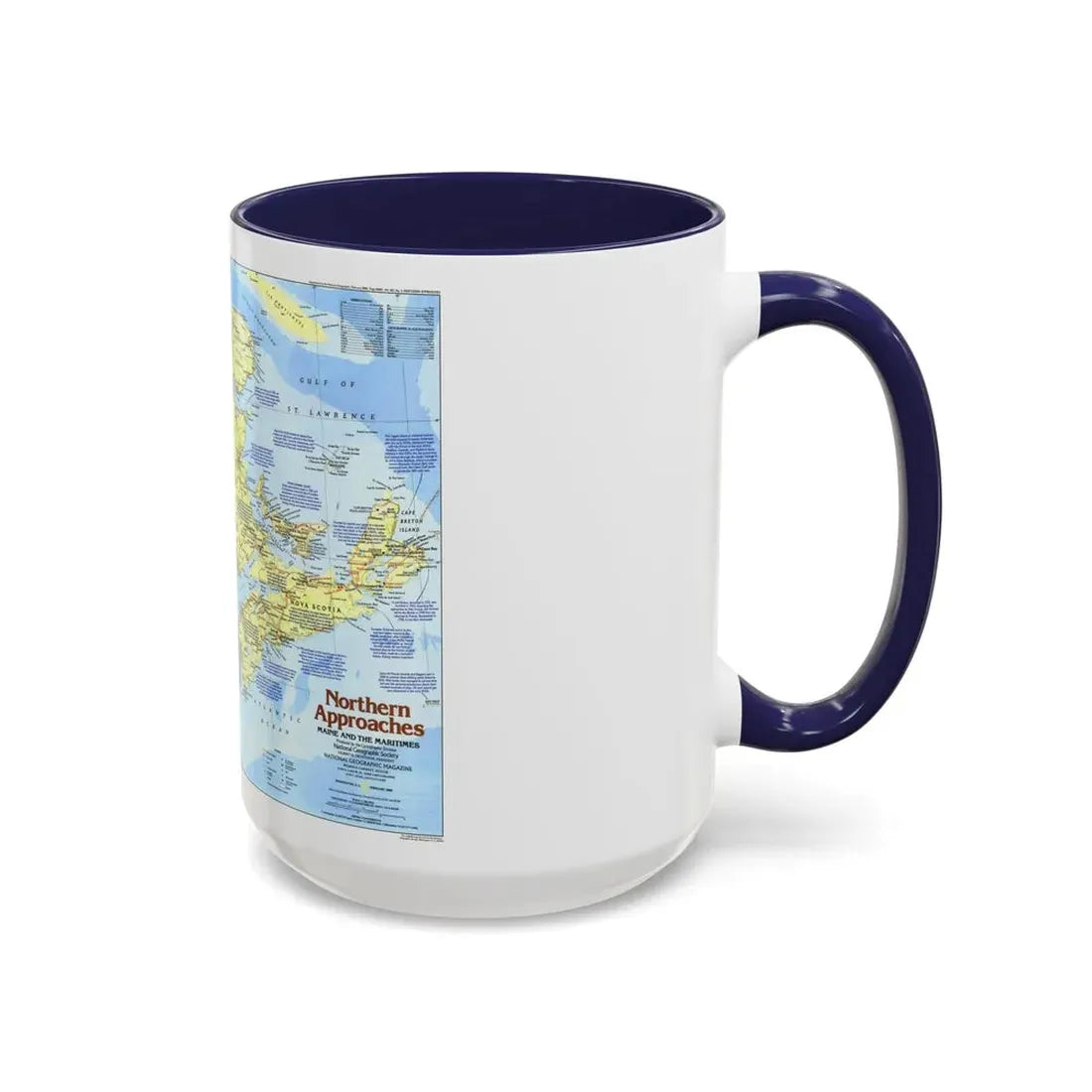 USA - Northern Approaches 1 (1985) (Map) Accent Coffee Mug - Go Mug Yourself