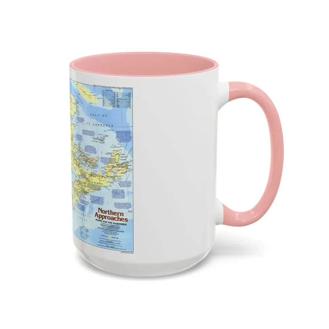 USA - Northern Approaches 1 (1985) (Map) Accent Coffee Mug - Go Mug Yourself