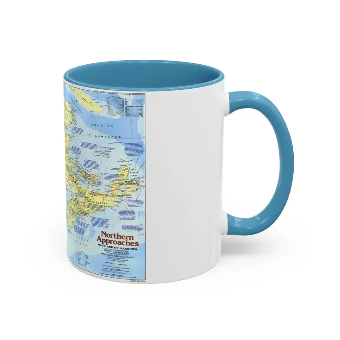 USA - Northern Approaches 1 (1985) (Map) Accent Coffee Mug - Go Mug Yourself