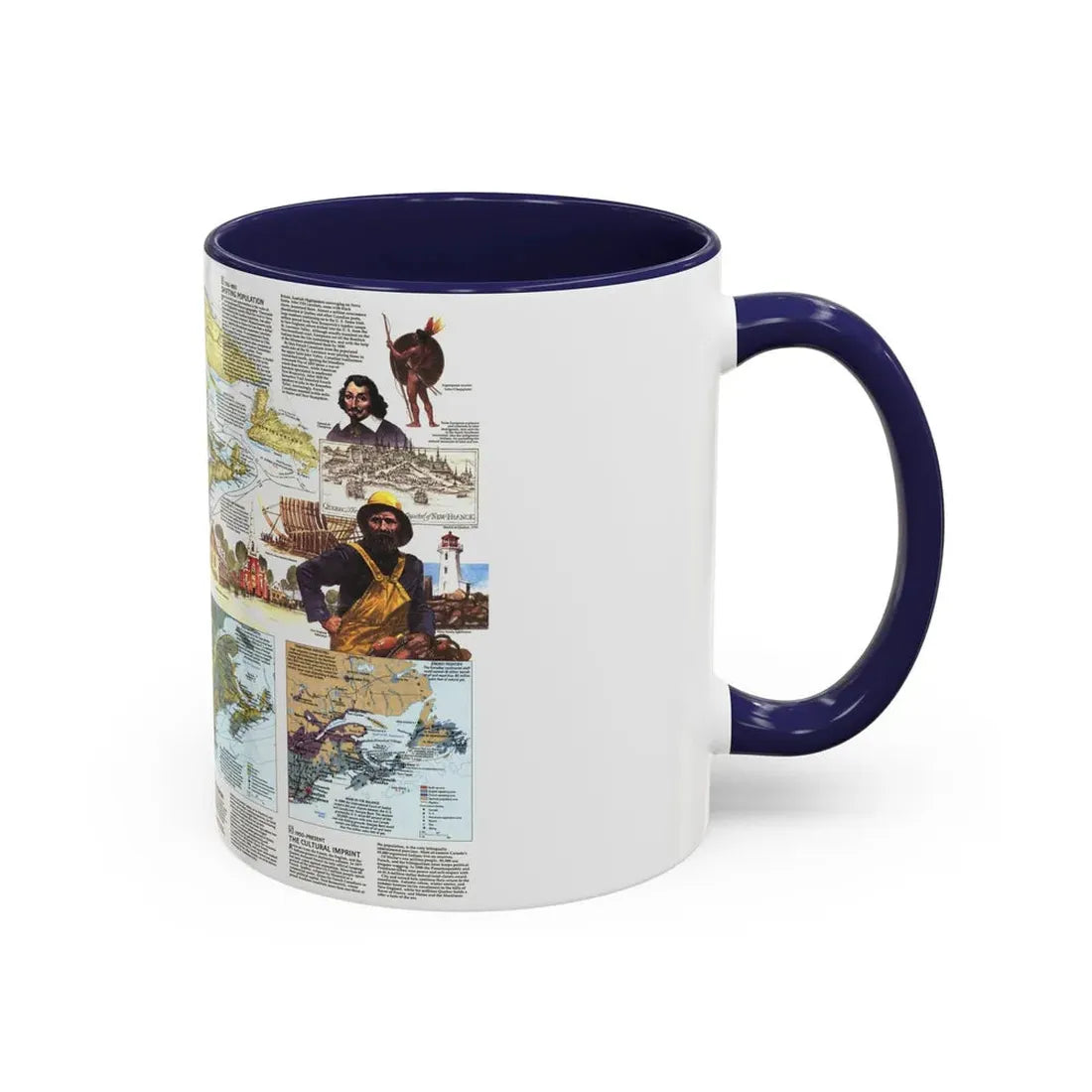 USA - Northern Approaches 2 (1985) (Map) Accent Coffee Mug - Go Mug Yourself