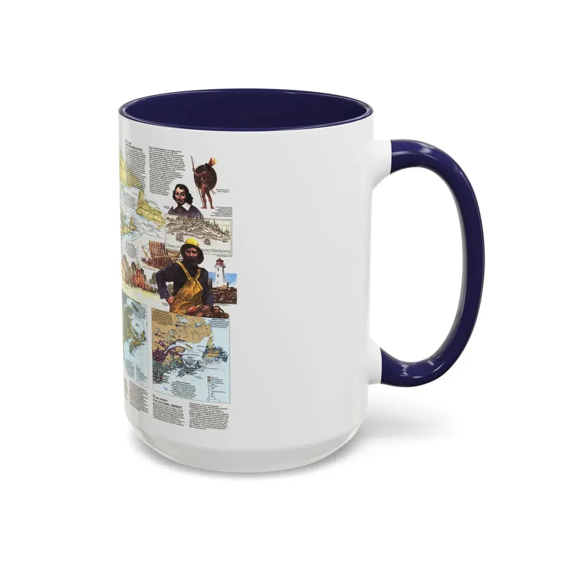 USA - Northern Approaches 2 (1985) (Map) Accent Coffee Mug - Go Mug Yourself