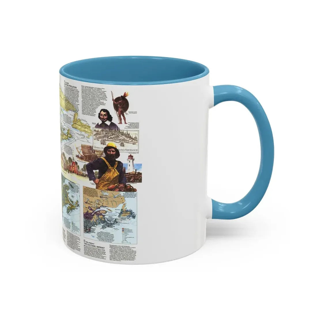 USA - Northern Approaches 2 (1985) (Map) Accent Coffee Mug - Go Mug Yourself
