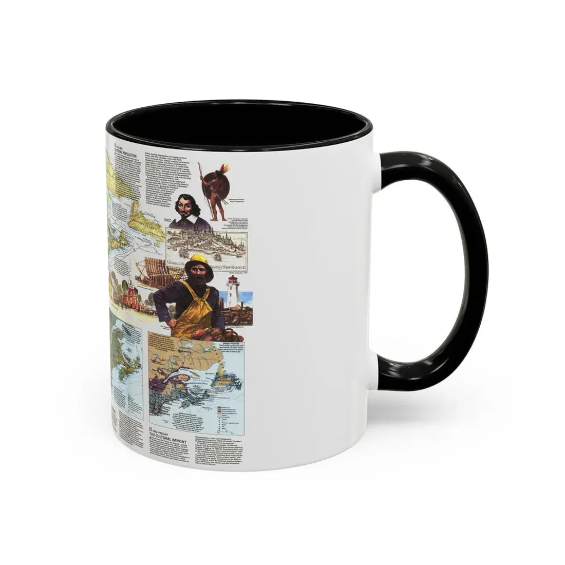 USA - Northern Approaches 2 (1985) (Map) Accent Coffee Mug - Go Mug Yourself