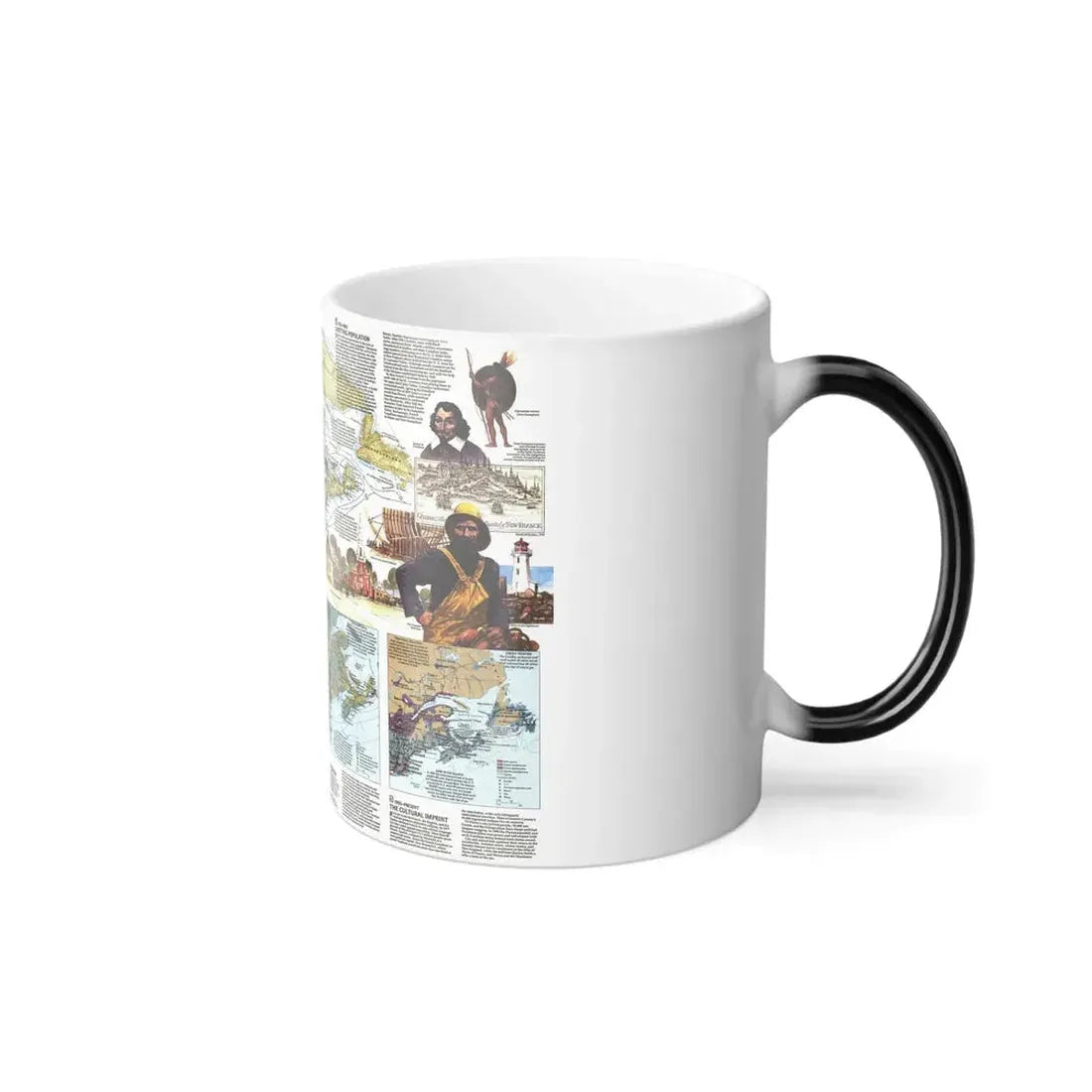 USA - Northern Approaches 2 (1985) (Map) Color Changing Mug 11oz - Go Mug Yourself