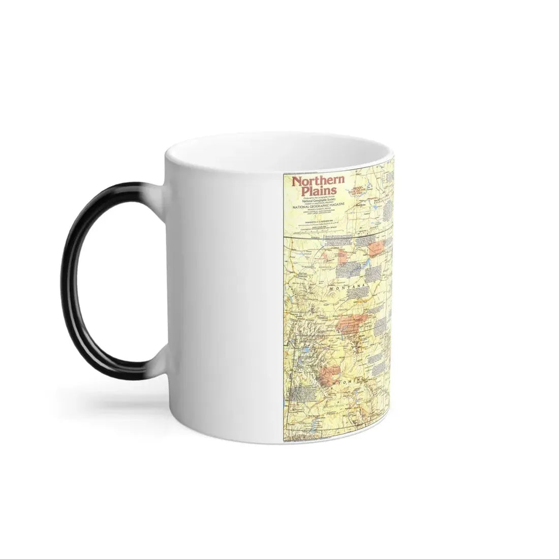 USA - Northern Plains 1 (1986) (Map) Color Changing Mug 11oz - Go Mug Yourself