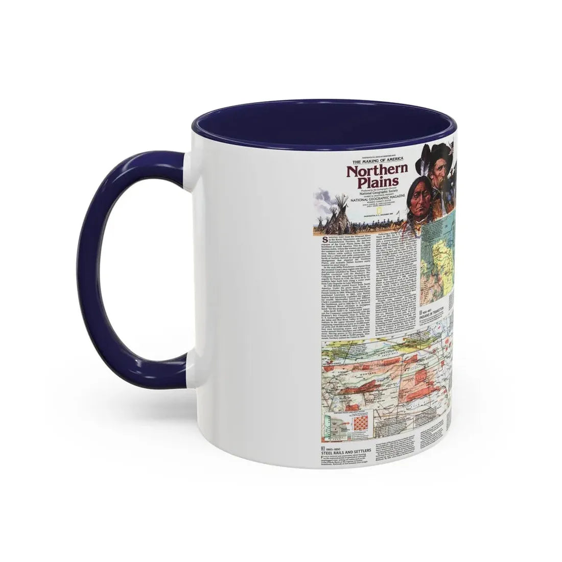 USA - Northern Plains 2 (1986) (Map) Accent Coffee Mug - Go Mug Yourself
