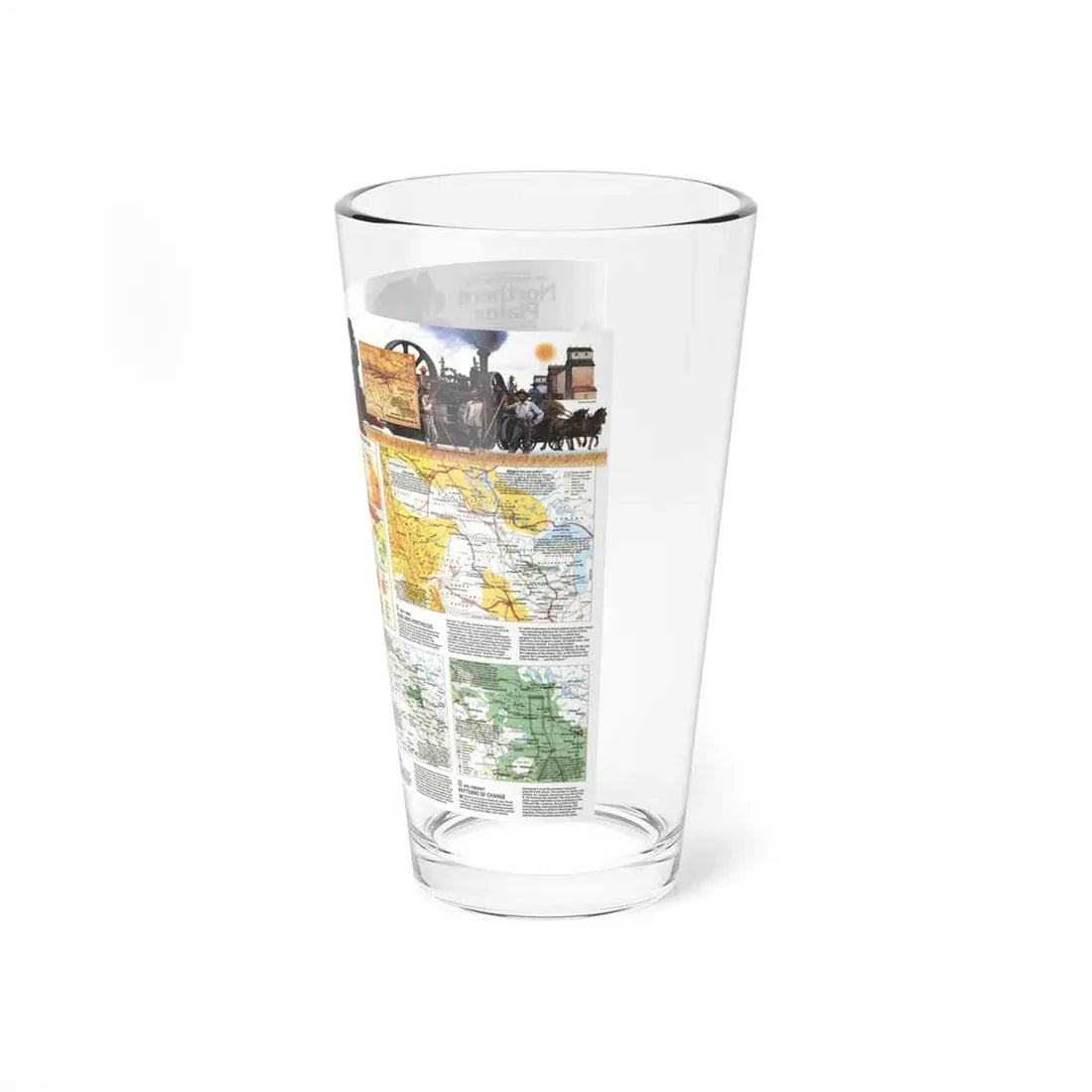 USA - Northern Plains 2 (1986) (Map) Pint Glass 16oz - Go Mug Yourself