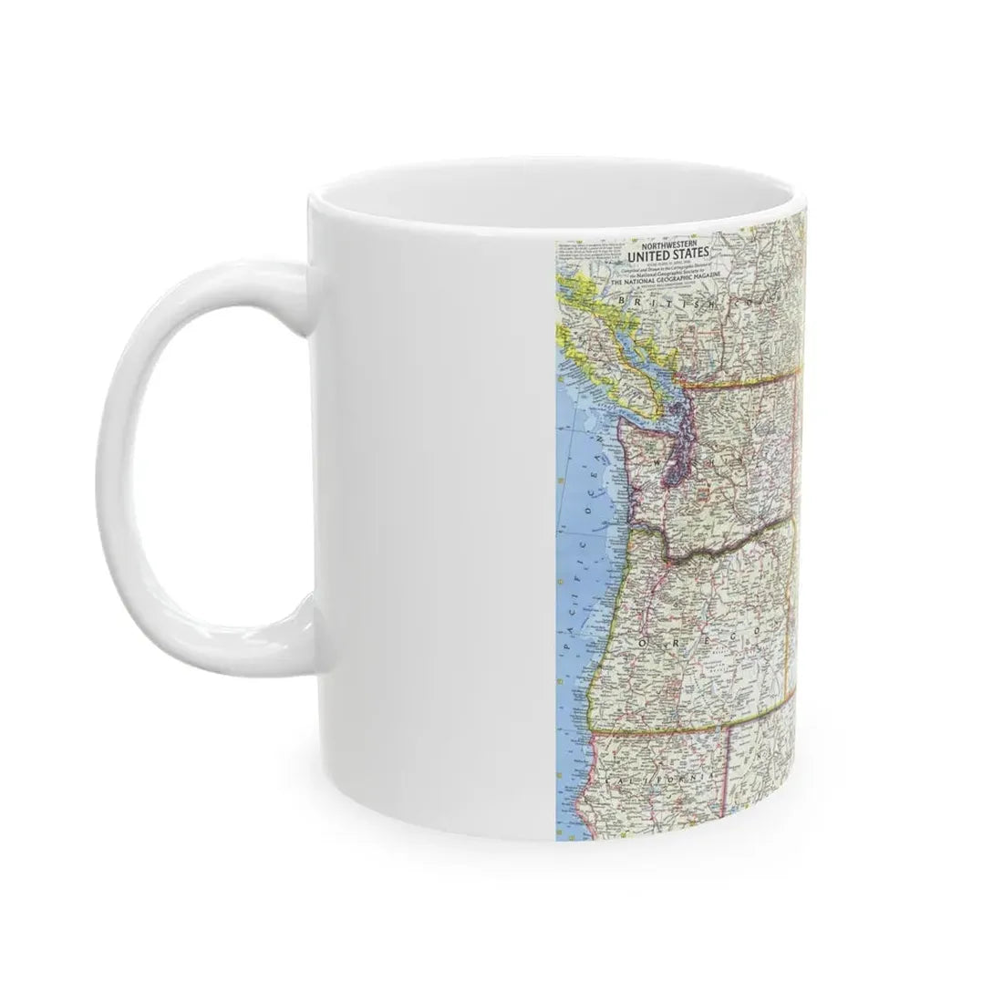 USA - Northwestern (1960) (Map) White Coffee Mug - Go Mug Yourself