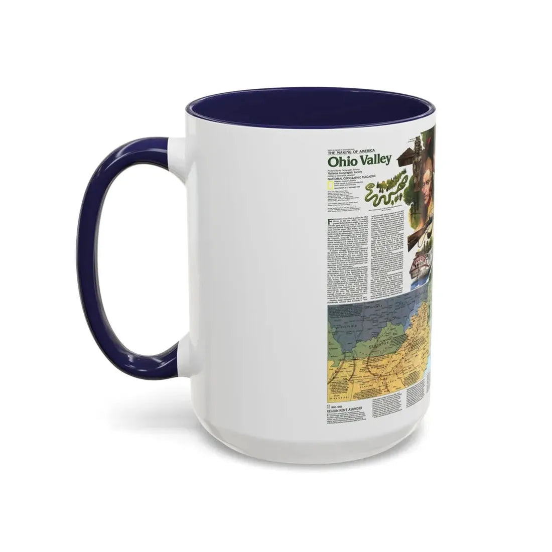 USA - Ohio Valley 2 (1985) (Map) Accent Coffee Mug - Go Mug Yourself