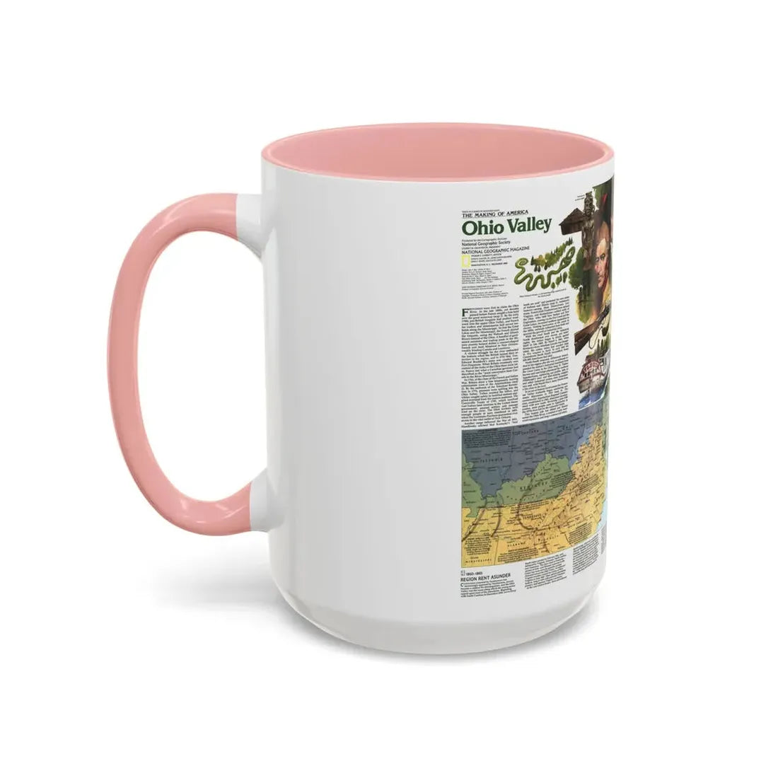 USA - Ohio Valley 2 (1985) (Map) Accent Coffee Mug - Go Mug Yourself