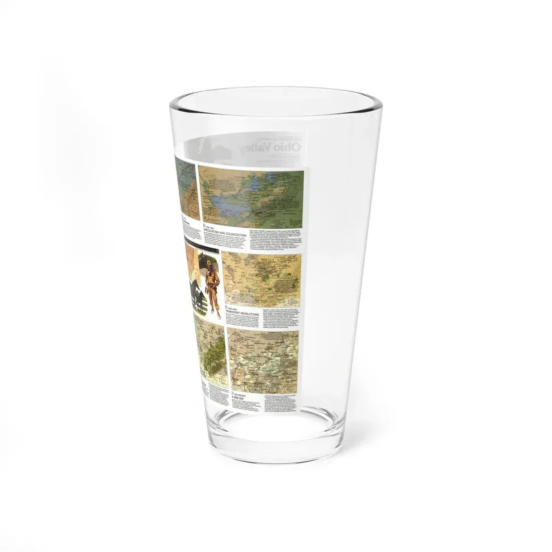 USA - Ohio Valley 2 (1985) (Map) Pint Glass 16oz - Go Mug Yourself
