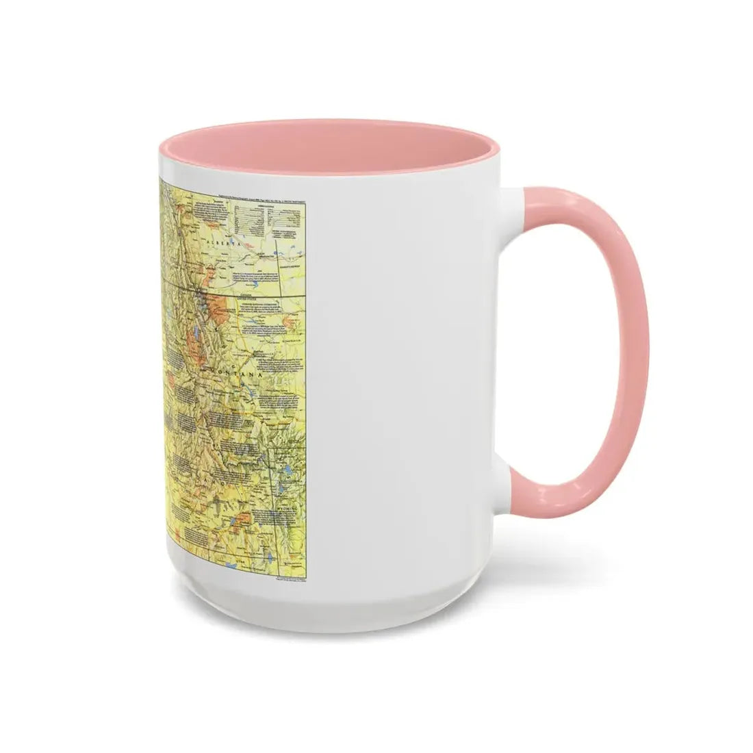 USA - Pacific Northwest 1 (1986) (Map) Accent Coffee Mug - Go Mug Yourself