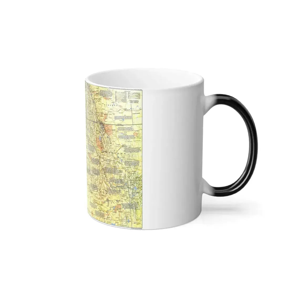 USA - Pacific Northwest 1 (1986) (Map) Color Changing Mug 11oz - Go Mug Yourself