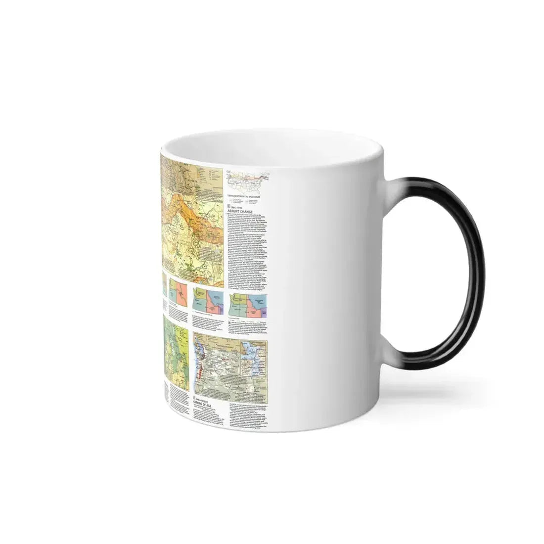 USA - Pacific Northwest 2 (1986) (Map) Color Changing Mug 11oz - Go Mug Yourself