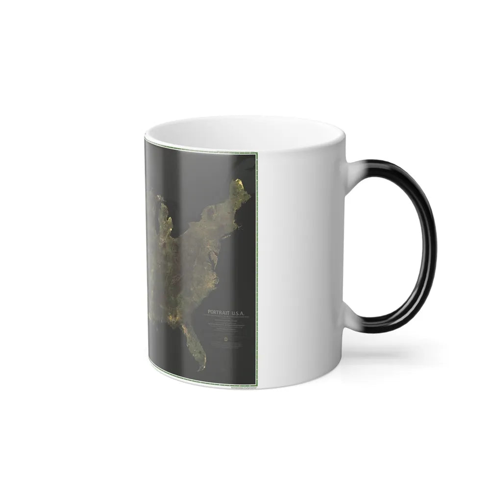 USA - Portrait U.S.A (1976) (Map) Color Changing Mug 11oz-Go Mug Yourself
